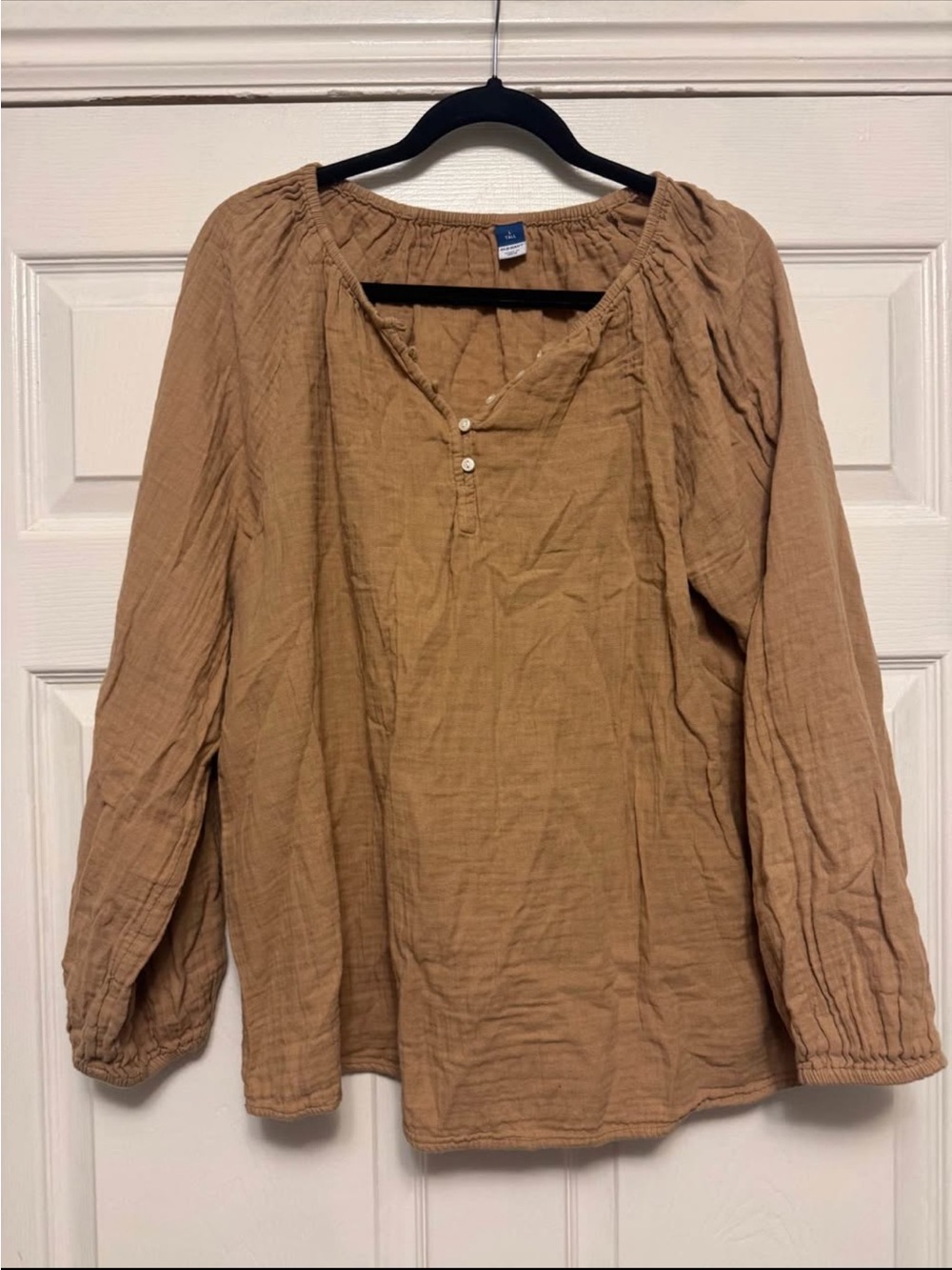 Old Navy Tan Cotton Gauze Peasant Tunic